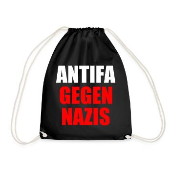 Antifa contre les nazis - Sac de sport léger - noir - Devant