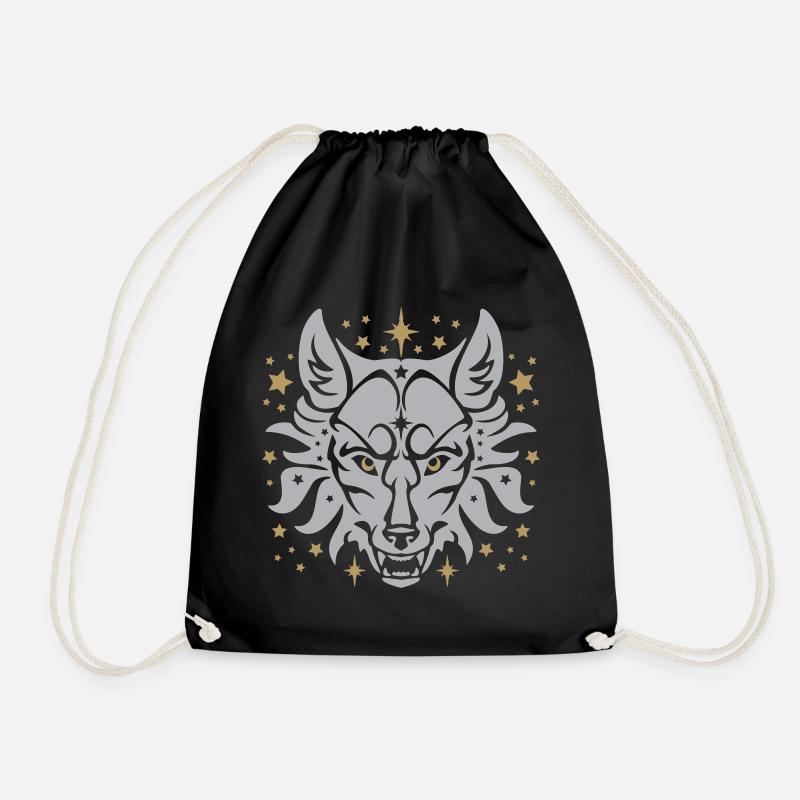 Fenris Star Wolf - anpassbare Farben - Turnbeutel - Schwarz