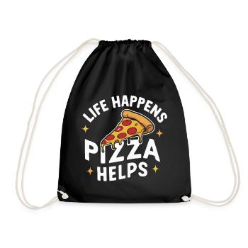 Pizza Italy Fast Food - Drawstring Bag - black - Front