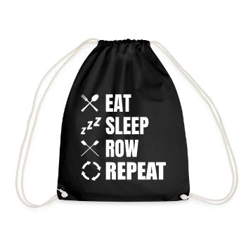 Manger dormir Row Répéter - Sac de sport léger - noir - Devant