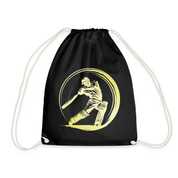 Cricket Man - Drawstring Bag - black - Front