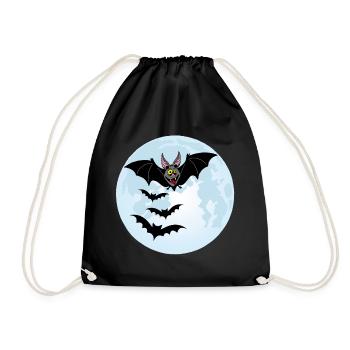 Bats, Vampires and the Moon - Drawstring Bag - black - Front