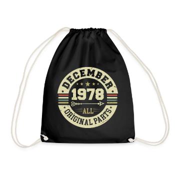 Légendes Anniversaire Décembre 1978 Naissance Cadeau - Sac de sport léger - noir - Devant