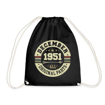 Légendes Anniversaire Décembre 1951 Naissance Cadeau - Sac de sport léger - noir - Devant