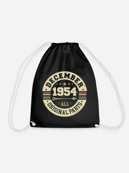 Legenden Geburtstag Dezember 1954 geboren Geschenk - Turnbeutel - Schwarz