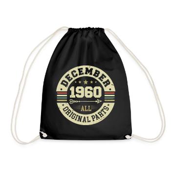 Légendes Anniversaire Décembre 1960 Né Cadeau - Sac de sport léger - noir - Devant