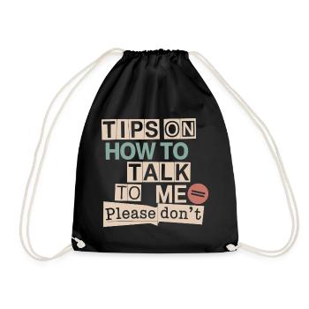 Silencieux et introverti - Sac de sport léger - noir - Devant