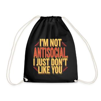 Introverti et fier de l’être - Sac de sport léger - noir - Devant