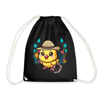 animaux mignons poussin wild west enfants enfant - Sac de sport léger - noir - Devant
