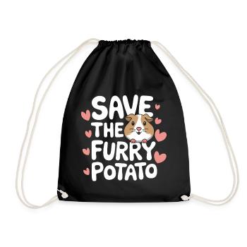 Guinea pig - Drawstring Bag - black - Front
