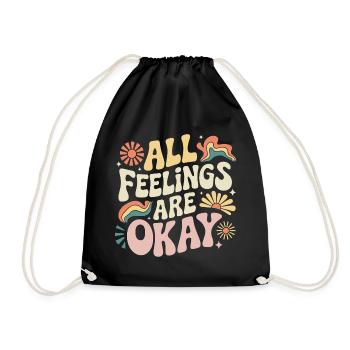 A Saying for Mental Health Awareness - Drawstring Bag - black - Front