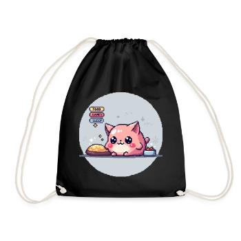 Pixel Pet - Retro Gaming - Turnbeutel - Schwarz - Vorne