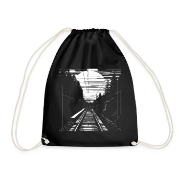 Graphique ferroviaire - Sac de sport léger - noir - Devant