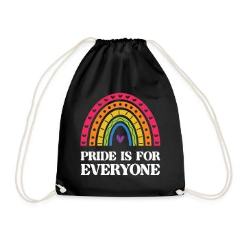 LGBT Pride Month - Pride ist für alle da - Turnbeutel - Schwarz - Vorne