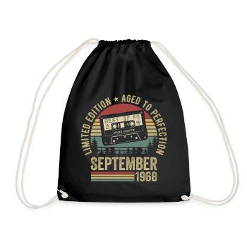 Né en septembre 1968 Millésime 1968 - Sac de sport léger - noir - Devant