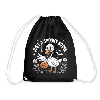 Just a Spooky Goose - Drawstring Bag - black - Front