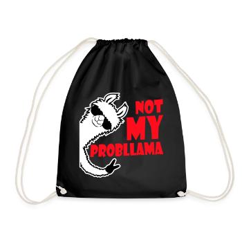Lama Cool Lunettes de Soleil Pas Ma Main De Paix Problama - Sac de sport léger - noir - Devant