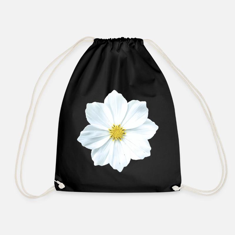 flower - Drawstring Bag - black