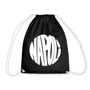 Lettres Naples en cercle - Sac de sport léger - noir - Devant