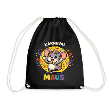 Sweet Carnival Mouse Women's Carnival Funny - Drawstring Bag - black - Front