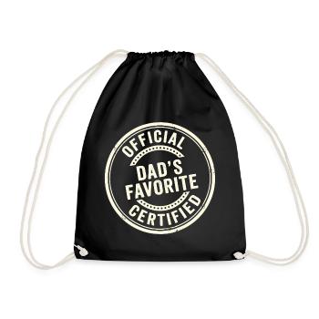 Favorite Kid Funny Official Dad Favorite - Drawstring Bag - black - Front