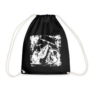 Mountain Bike Lover Graphic - Drawstring Bag - black - Front