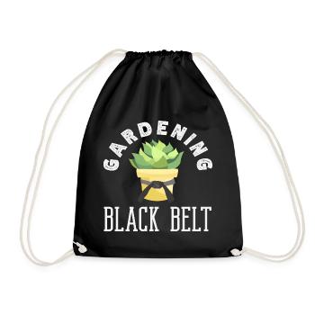 Gardening Black Belt Plant Lover Gardener - Drawstring Bag - black - Front