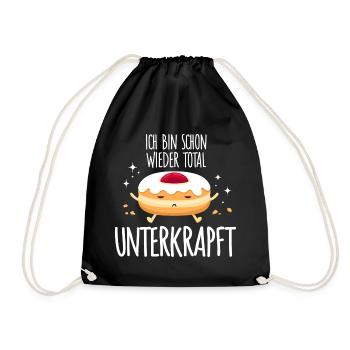 Confettis Carnaval Tenue de Carnaval Kölsch Alaaf - Sac de sport léger - noir - Devant