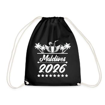 Rêve de plage Maldives 2026 - Sac de sport léger - noir - Devant