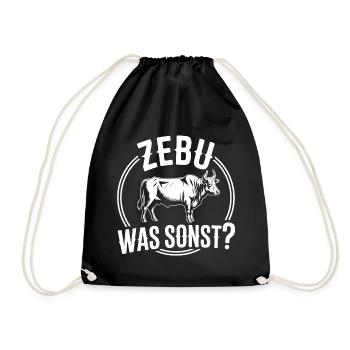 Zèb, quoi d’autre, humour de vache - Sac de sport léger - noir - Devant