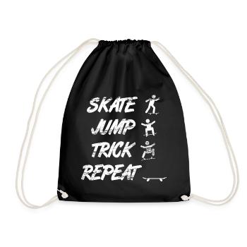 Répétition des figures de saut en skate - Sac de sport léger - noir - Devant