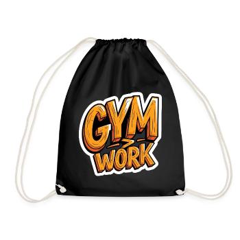 Sarkastisches Gym Shirt Büro vs Gym Bodybuilding - Turnbeutel - Schwarz - Vorne