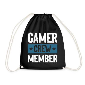 Gamer Crew - Turnbeutel - Schwarz - Vorne
