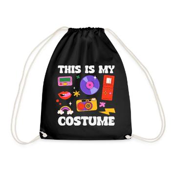 Retro Back to the 80s Vintage Design - Turnbeutel - Schwarz - Vorne