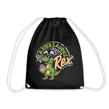 Joyeuse Pâques, douce chasse aux œufs du lapin, œufs de Pâques - Sac de sport léger - noir - Devant