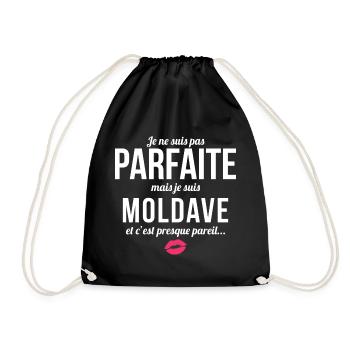 Je Ne Suis Pas Parfaite Mais Je Suis Moldave Et... - Sac de sport léger - noir - Devant