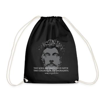 Marcus Aurelius Portrait - Drawstring Bag - black - Front
