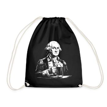 Portrait de la bière de George Washington Toast - Sac de sport léger - noir - Devant