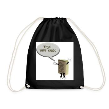 Lave-toi les mains - Sac de sport léger - noir - Devant