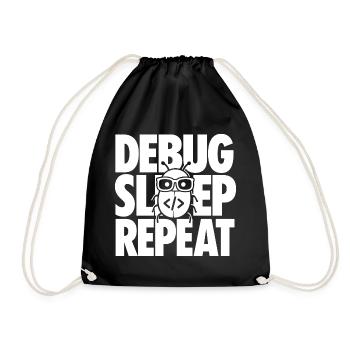 Debugging Programmierer Spruch für IT Nerds - Turnbeutel - Schwarz - Vorne