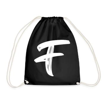 F - Turnbeutel - Schwarz - Vorne