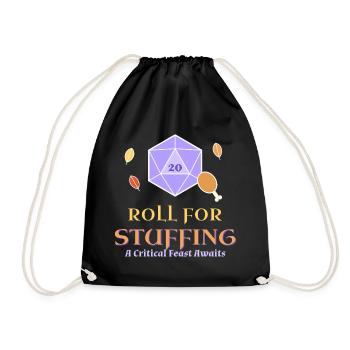 Roll-for-Stuffing-lustiges Thanksgiving-Tabletop - Turnbeutel - Schwarz - Vorne