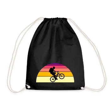 Bikers at sunset - Drawstring Bag - black - Front