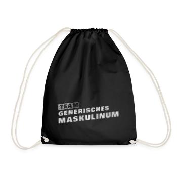 Gender Genderwahn Generisches Maskulinum Lustig - Turnbeutel - Schwarz - Vorne