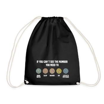 Ishihara Numbers - Écoutez de la musique pop - Sac de sport léger - noir - Devant