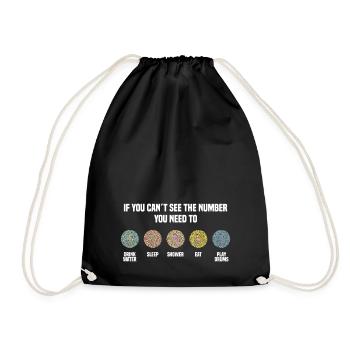 Ishihara Numbers - Jouer de la batterie - Sac de sport léger - noir - Devant