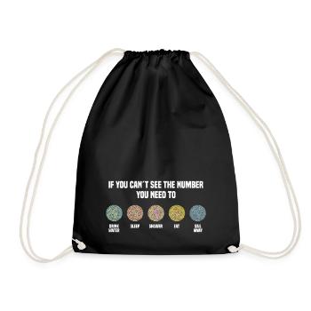 Ishihara Numbers - Sail Away - Drawstring Bag - black - Front