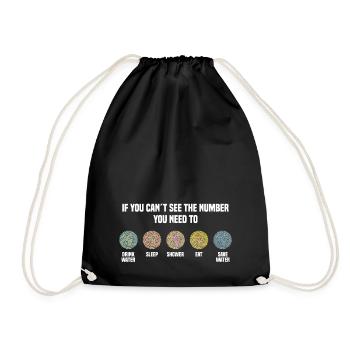 Chiffres d’Ishihara - Économisez l’eau - Sac de sport léger - noir - Devant