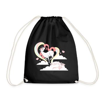 rainbow your life - Drawstring Bag - black - Front