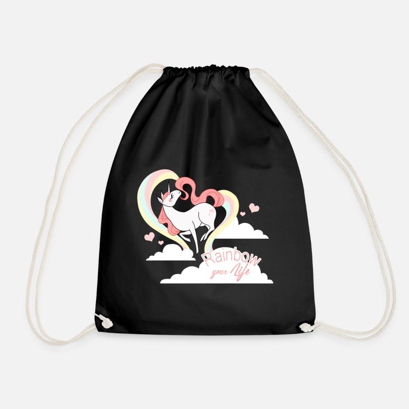 Rainbow Your Little Life - Turnbeutel - Schwarz